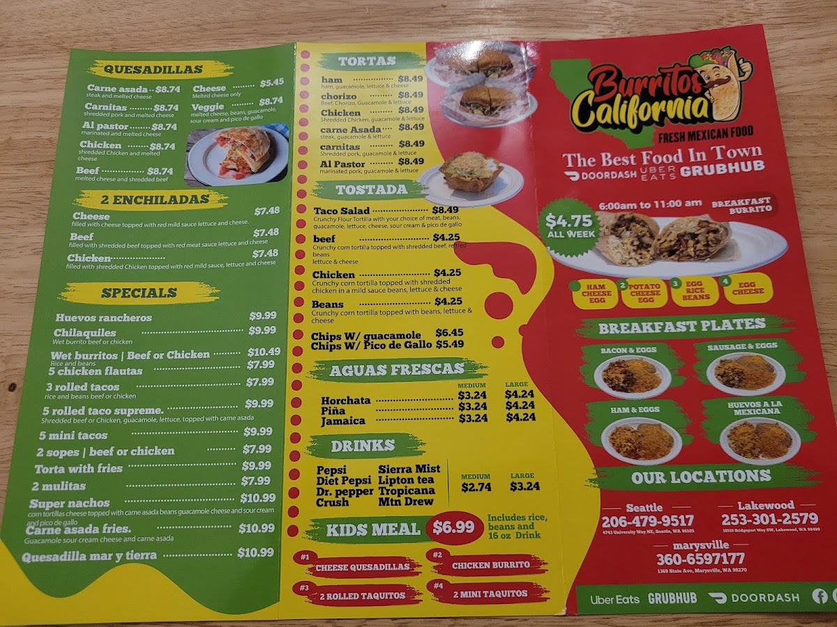 Burritos California Menu - Image 2