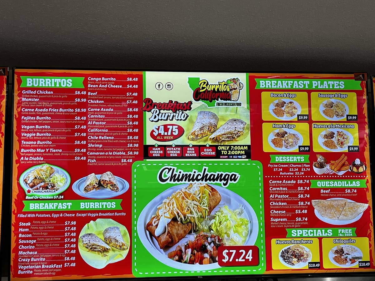 Burritos California Menu - Image 3